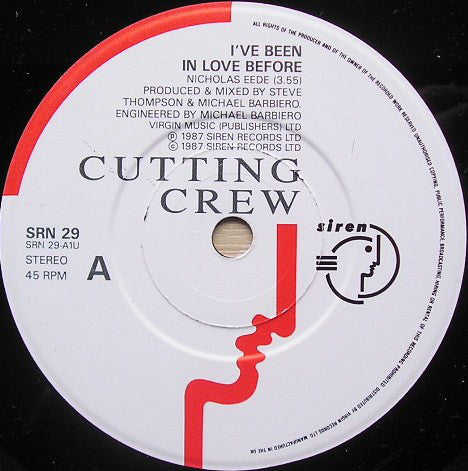 Cutting Crew - I've Been In Love Before - Used Vinyl Record 7" image 7