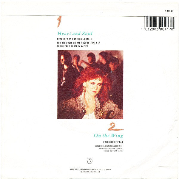 T'Pau - Heart And Soul - Used Vinyl Record 7" image 2