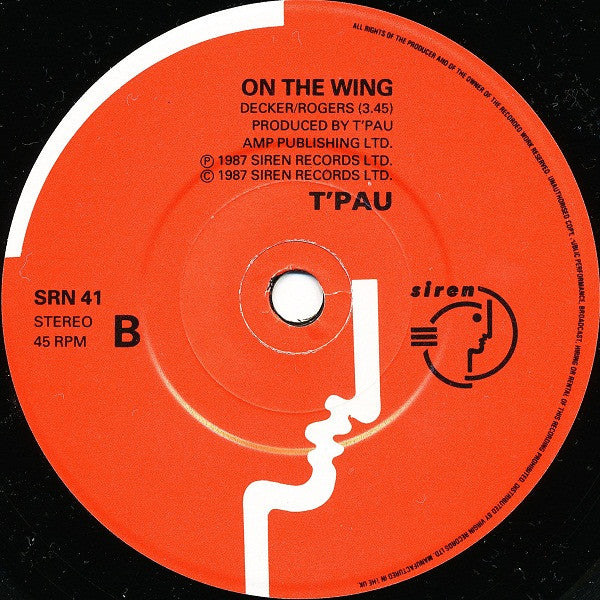 T'Pau - Heart And Soul - Used Vinyl Record 7" image 8