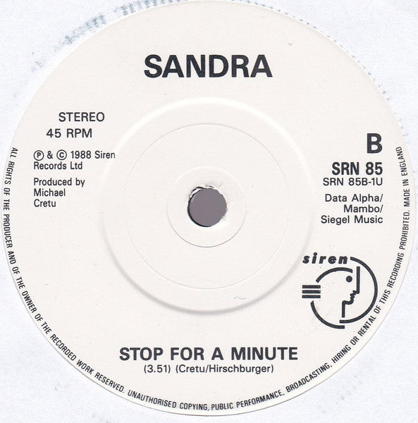 Sandra - Everlasting Love - Used Vinyl Record 7" image 8