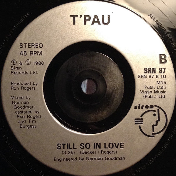T'Pau - I Will Be With You - Used Vinyl Record 7" image 8