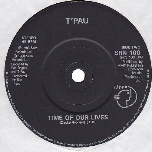 T'Pau - Road To Our Dream - Used Vinyl Record 7" image 8