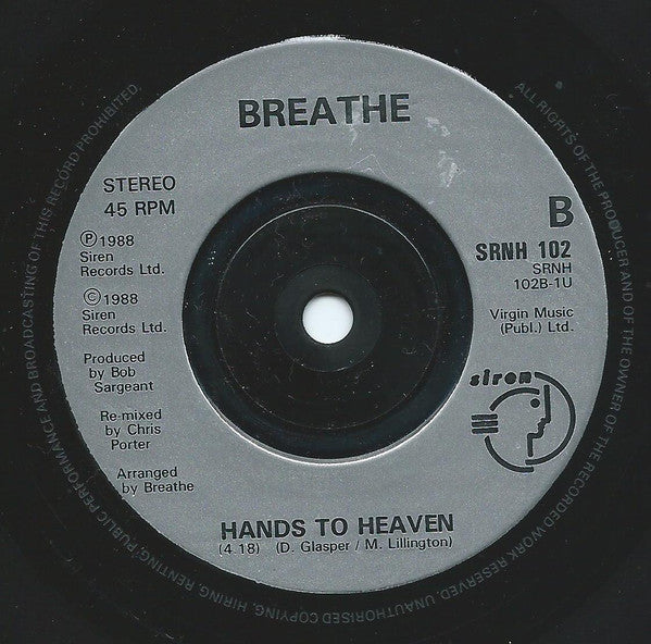 Breathe - How Can I Fall? - Used Vinyl Record 7" image 4