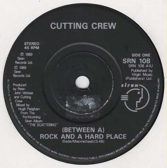 Cutting Crew - (Between A) Rock And A Hard Place - Used Vinyl Record image 3