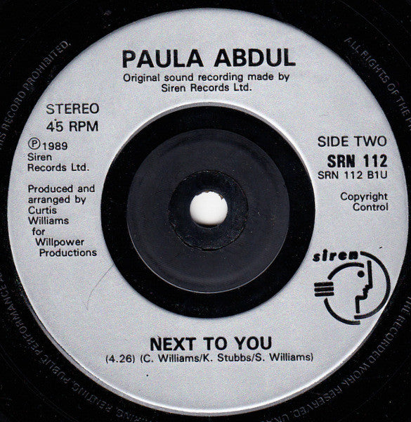 Paula Abdul - Forever Your Girl - Used Vinyl Record 7" image 8