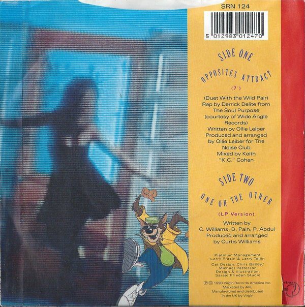Paula Abdul - Opposites Attract - Used Vinyl Record 7" image 2