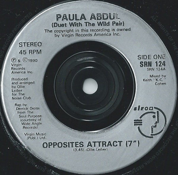Paula Abdul - Opposites Attract - Used Vinyl Record 7" image 3