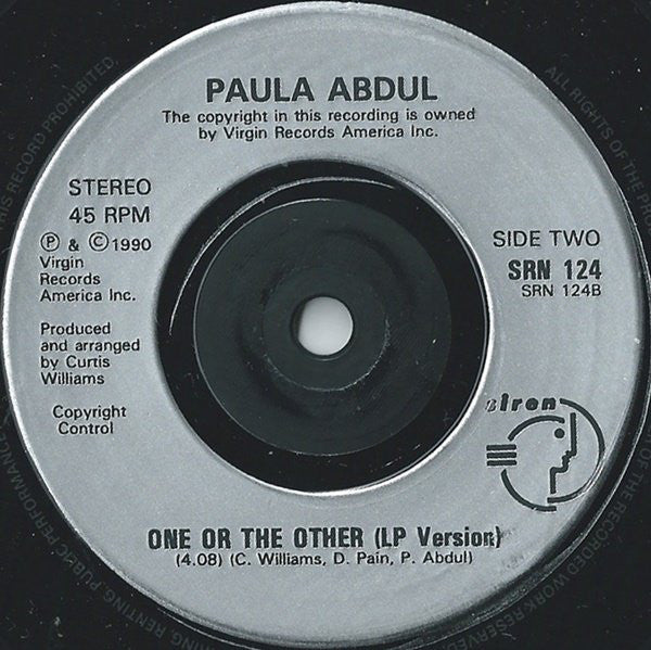 Paula Abdul - Opposites Attract - Used Vinyl Record 7" image 4