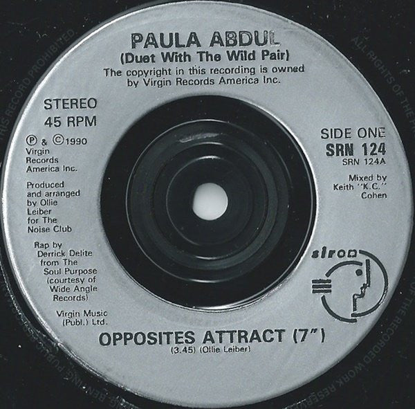 Paula Abdul - Opposites Attract - Used Vinyl Record 7" image 7