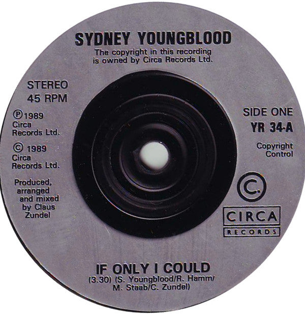Sydney Youngblood - If Only I Could - Used Vinyl Record 7" image 3