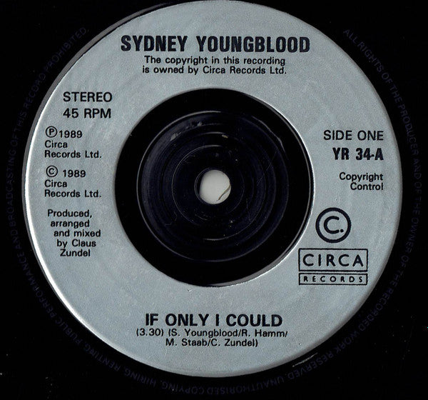 Sydney Youngblood - If Only I Could - Used Vinyl Record 7" image 7
