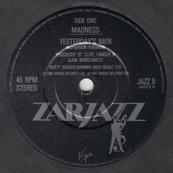Madness - Yesterday's Men - Used Vinyl Record 7" image 3