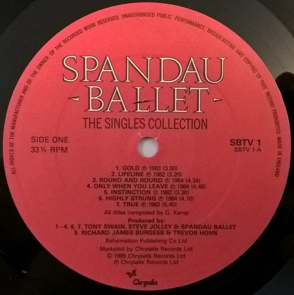 Spandau Ballet - Singles Collection - Used Vinyl Record image 3