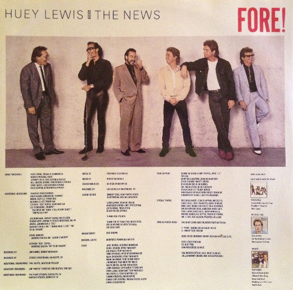 Huey Lewis & The New - Fore! - Used Vinyl Record image 5