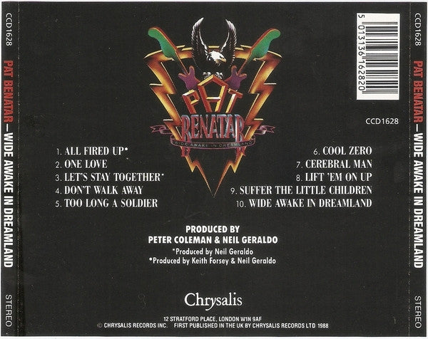 Pat Benatar - Wide Awake In Dreamland - Used CD image 2