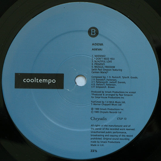 Adeva - ! - Used Vinyl Record image 4
