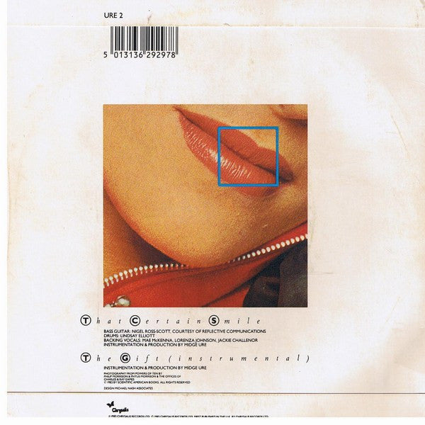 Midge Ure - That Certain Smile - Used Vinyl Record 7" image 2
