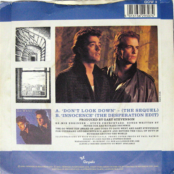 Go West - Don't Look Down (The Sequel) - Used Vinyl Record 7" image 2