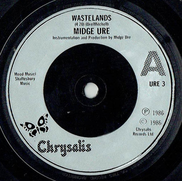 Midge Ure - Wastelands - Used Vinyl Record 7" image 7