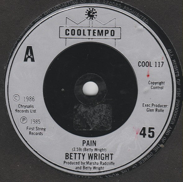 Betty Wright - Pain - Used Vinyl Record 7" image 3