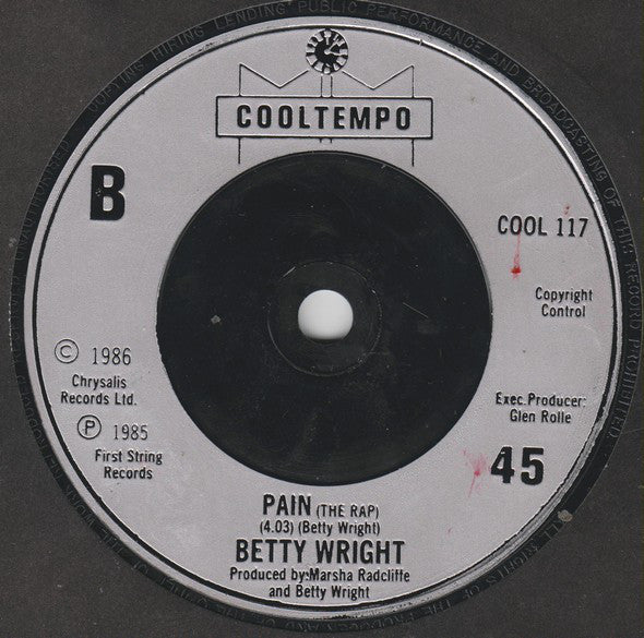 Betty Wright - Pain - Used Vinyl Record 7" image 4