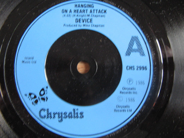 Device - Hanging On A Heart Attack - Used Vinyl Record 7" image 3