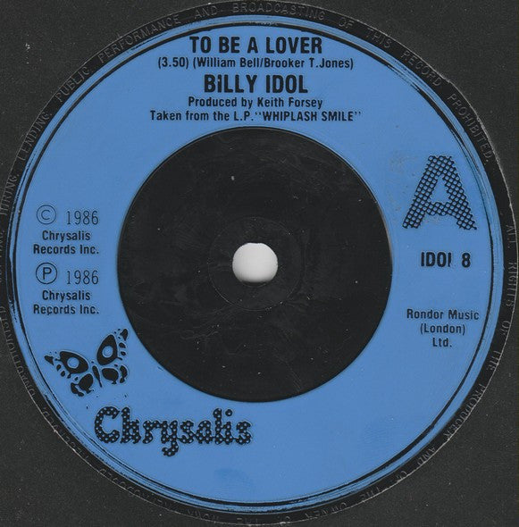 Billy Idol - To Be A Lover - Used Vinyl Record 7" image 7