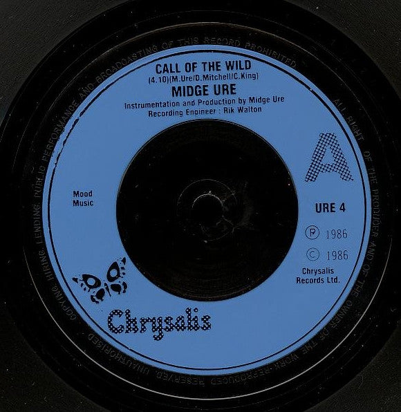 Midge Ure - Call Of The Wild - Used Vinyl Record 7" image 3