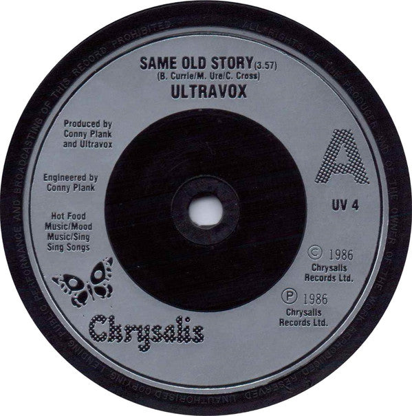 Ultravox - Same Old Story - Used Vinyl Record 7" image 7