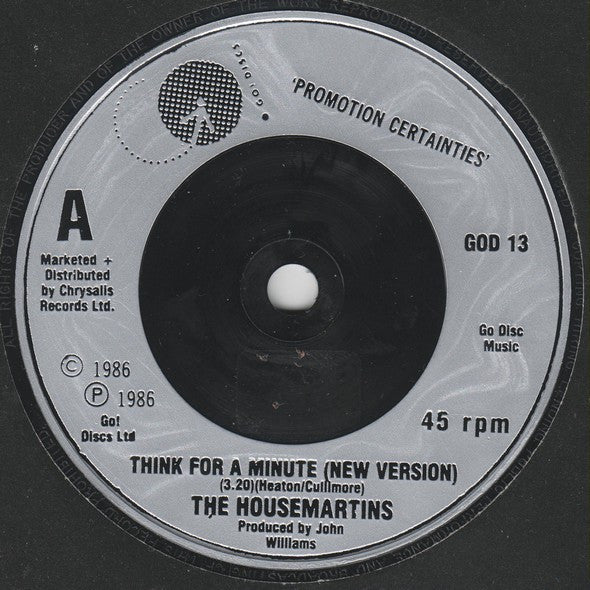 Housemartins - Think For A Minute (New Version) - Used Vinyl Record 7 image 3