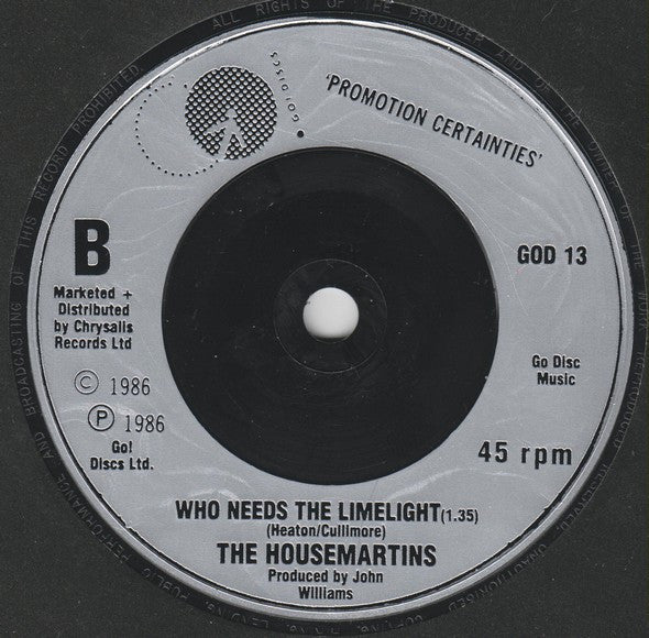 Housemartins - Think For A Minute (New Version) - Used Vinyl Record 7 image 4