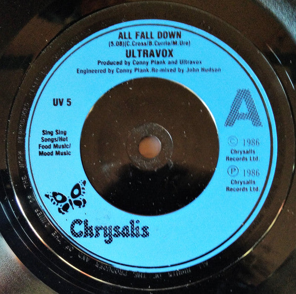 Ultravox - All Fall Down / Dreams? - Used Vinyl Record 7" image 3