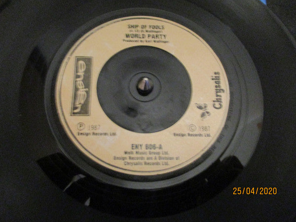 World Party - Ship Of Fools - Used Vinyl Record 7" image 1