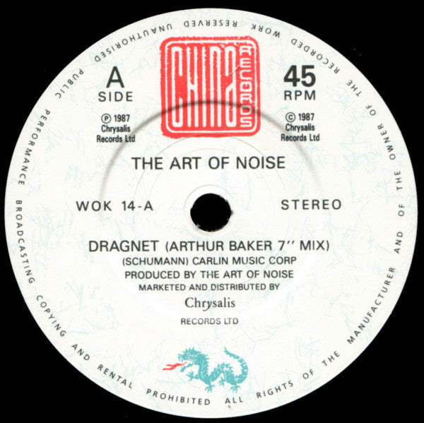 Art Of Noise - Dragnet - Used Vinyl Record 7" image 3