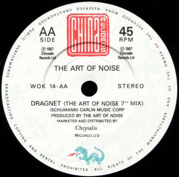 Art Of Noise - Dragnet - Used Vinyl Record 7" image 4