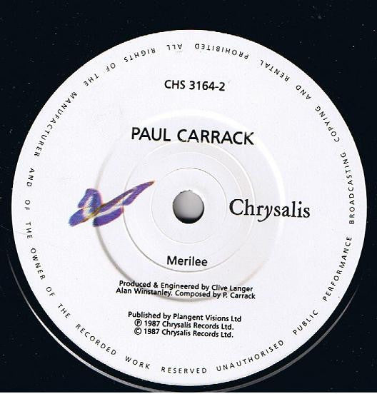 Paul Carrack - Don't Shed A Tear - Used Vinyl Record 7" image 8