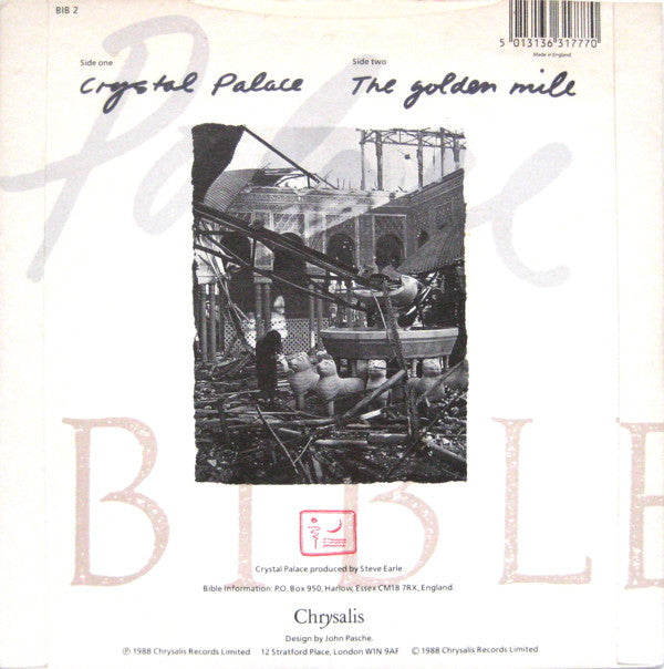 Bible - Crystal Palace - Used Vinyl Record 7" image 2