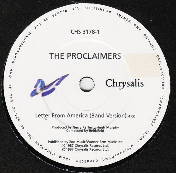 Proclaimers - Letter From America (Band Version) - Used Vinyl Record image 3
