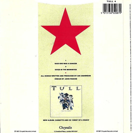 Jethro Tull - Said She Was A Dancer - Used Vinyl Record 7" image 3