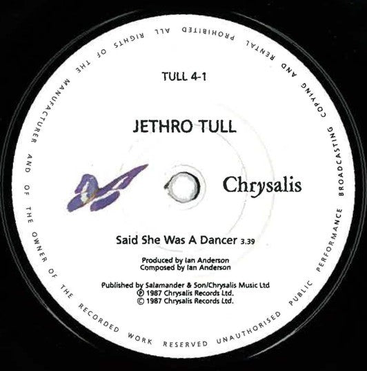 Jethro Tull - Said She Was A Dancer - Used Vinyl Record 7" image 4
