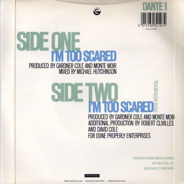 Steven Dante - I'm Too Scared - Used Vinyl Record 7" image 6