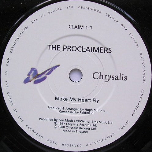 Proclaimers - Make My Heart Fly - Used Vinyl Record 7" image 3