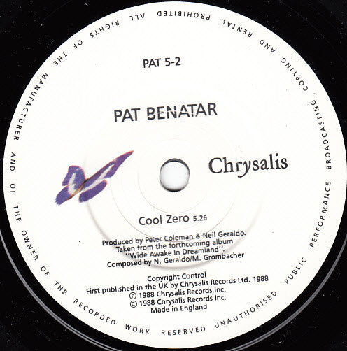 Pat Benatar - All Fired Up - Used Vinyl Record 7" image 4