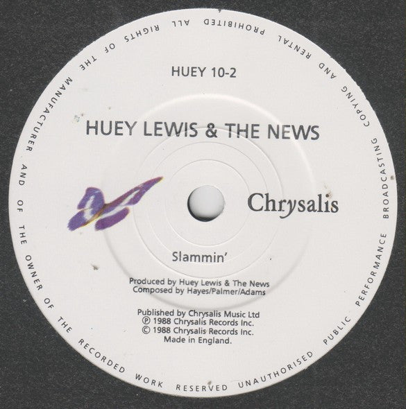 Huey Lewis & The New - Perfect World - Used Vinyl Record 7" image 4