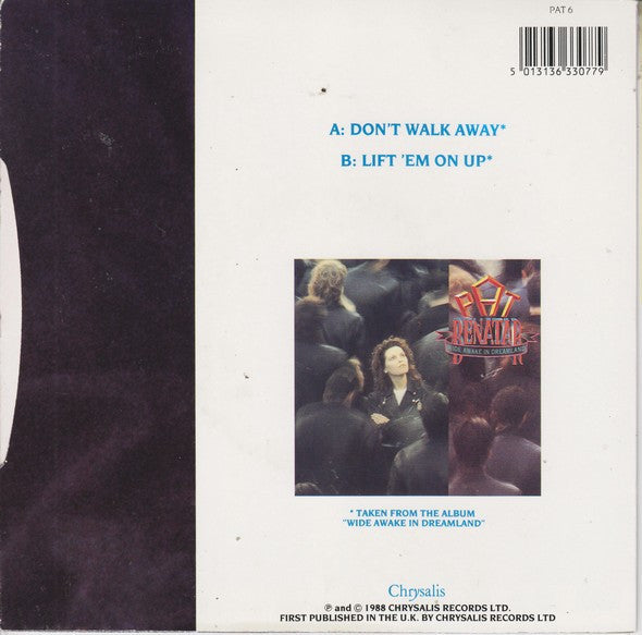 Pat Benatar - Don't Walk Away - Used Vinyl Record 7" image 2