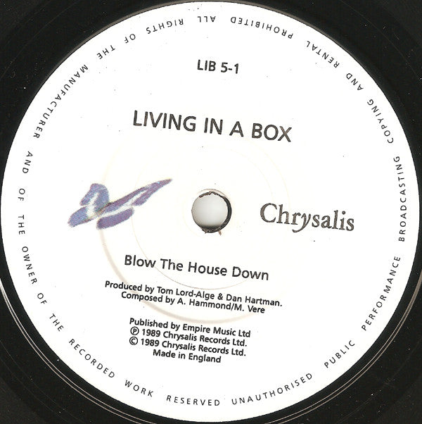 Living In A Box - Blow The House Down - Used Vinyl Record 7" image 3