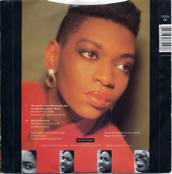 Paul Simpson - Musical Freedom (Moving On Up) - Used Vinyl Record 7" image 2