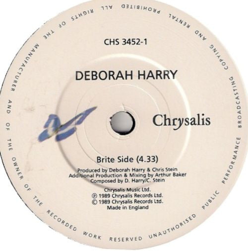 Deborah Harry - Brite Side - Used Vinyl Record 7" image 3