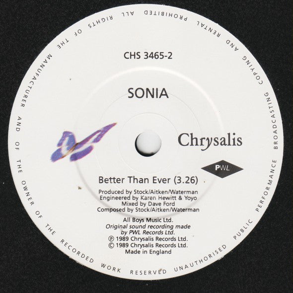 Sonia - Listen To Your Heart - Used Vinyl Record 7" image 8
