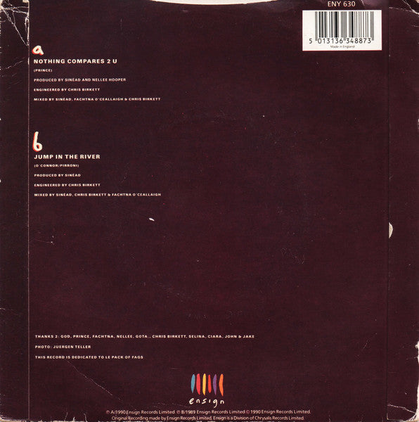 Sinead O'Connor - Nothing Compares 2 U - Used Vinyl Record 7" image 2
